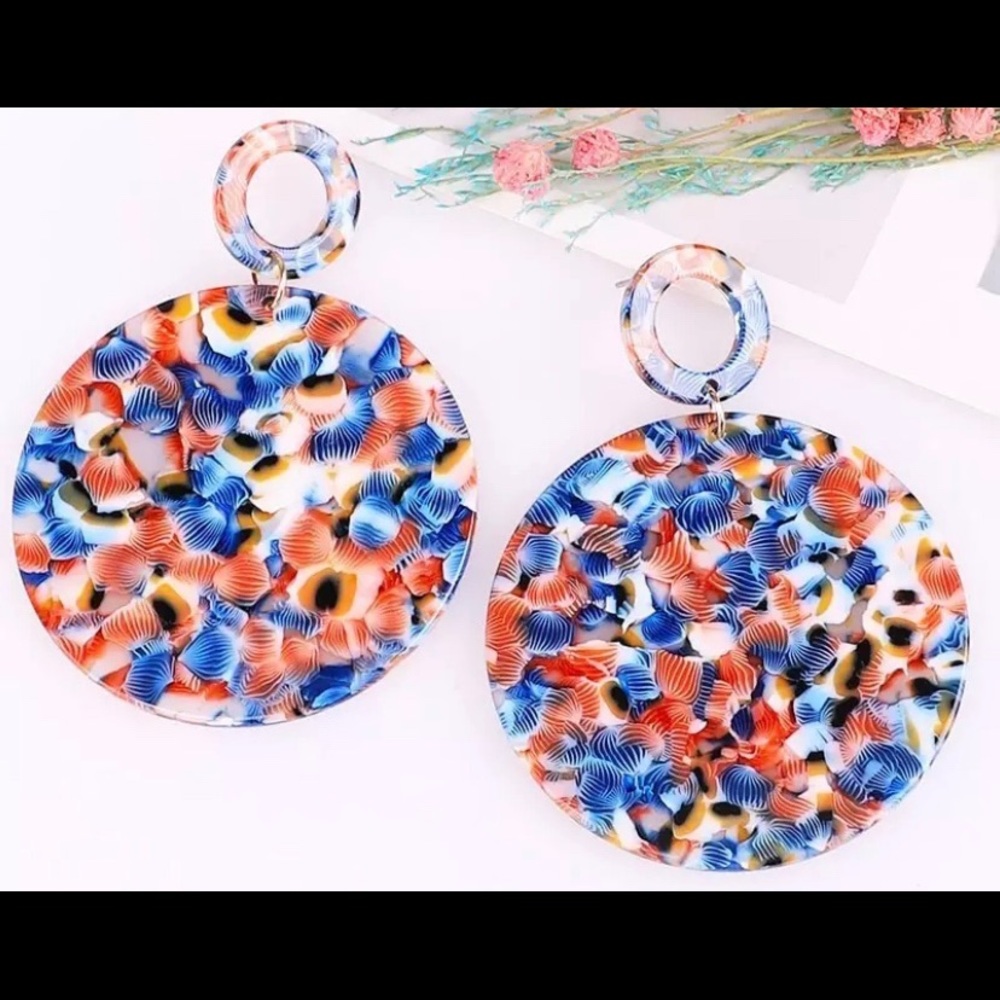 Bold acrylic earrings